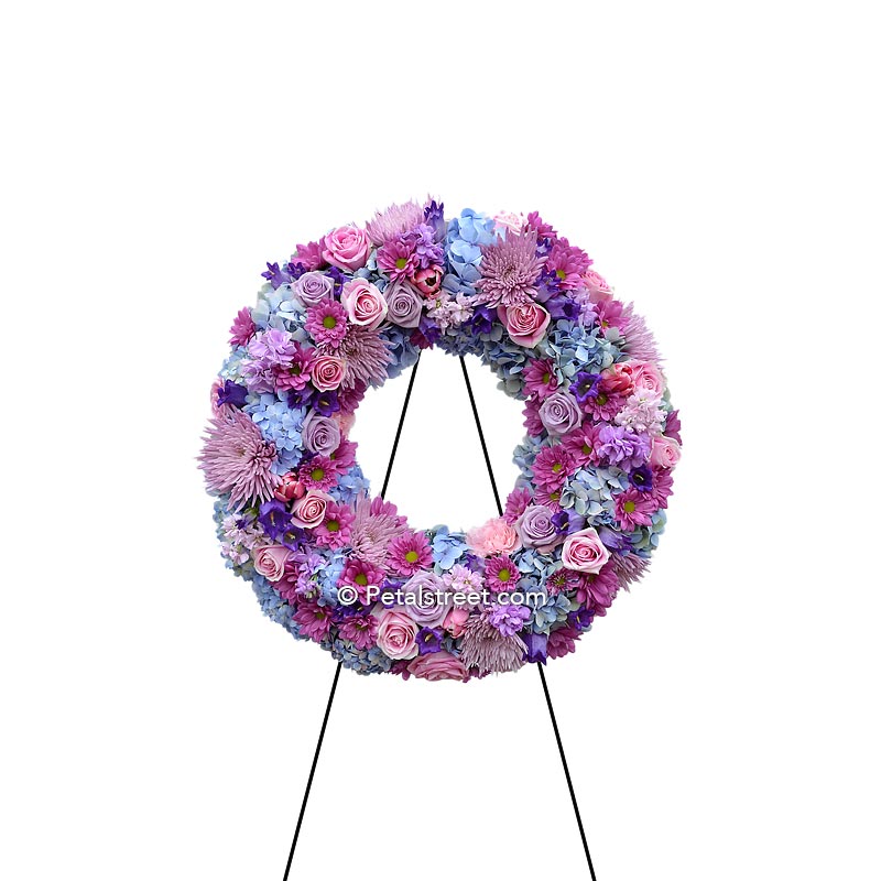 Funeral Wreath with Roses and Hydrangea  Florist Point Pleasant NJ – Petal  Street Flower Company
